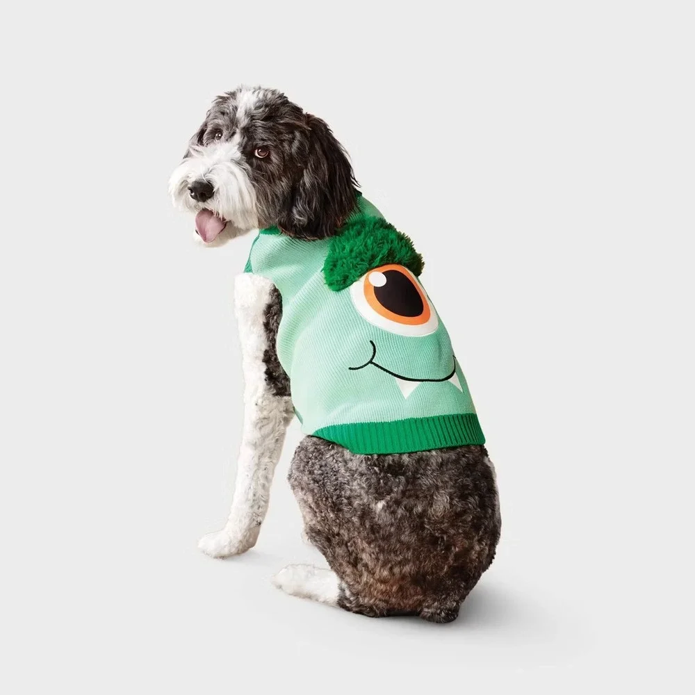 Monster Dog and Cat Sweater -‎ Boots & Barkley sz L